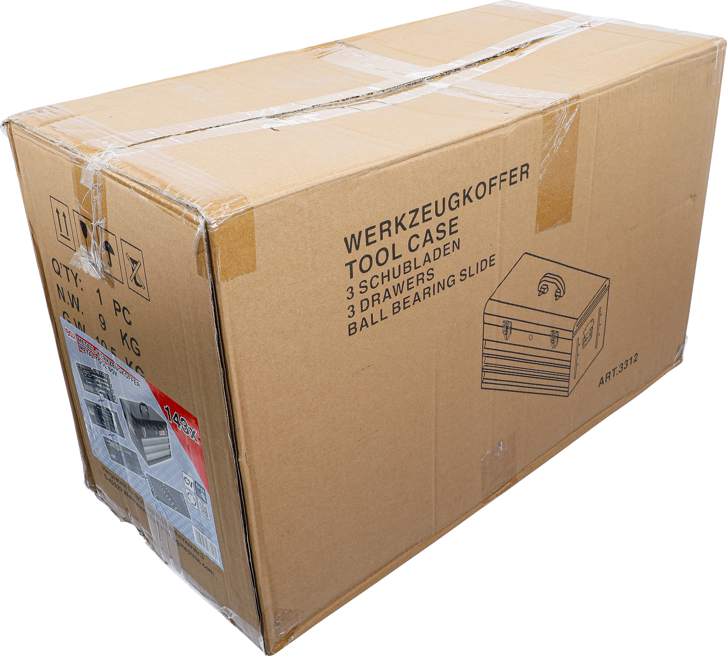 BGS Metall-Werkzeugkoffer | 3 Schubladen | mit 143 Werkzeugen BGS Metall-Werkzeugkoffer | 3 Schubladen | mit 143 Werkzeugen