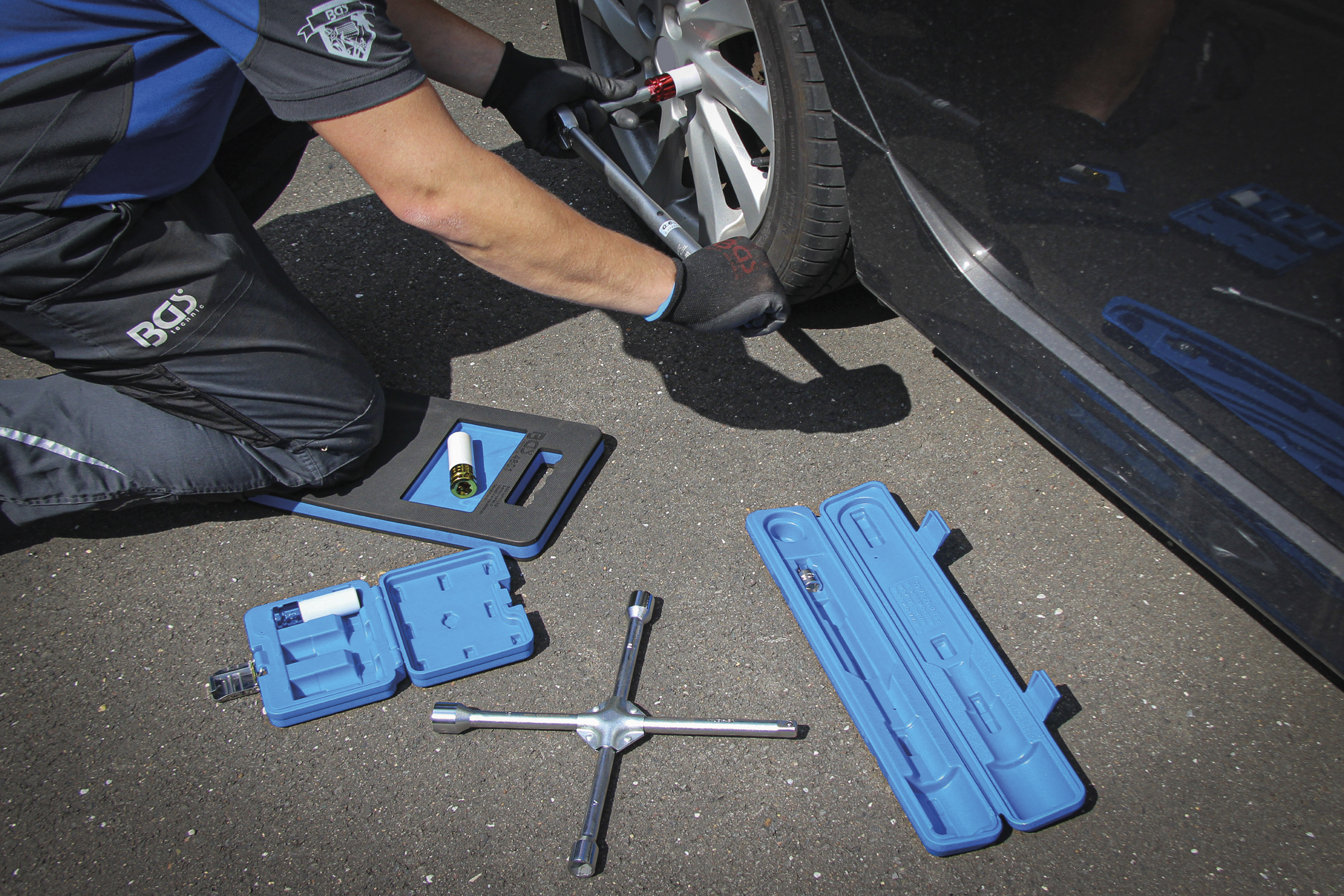 BGS Radwechsel-Service-Satz mit Rangier-Wagenheber 2,5 t | 10-tlg.