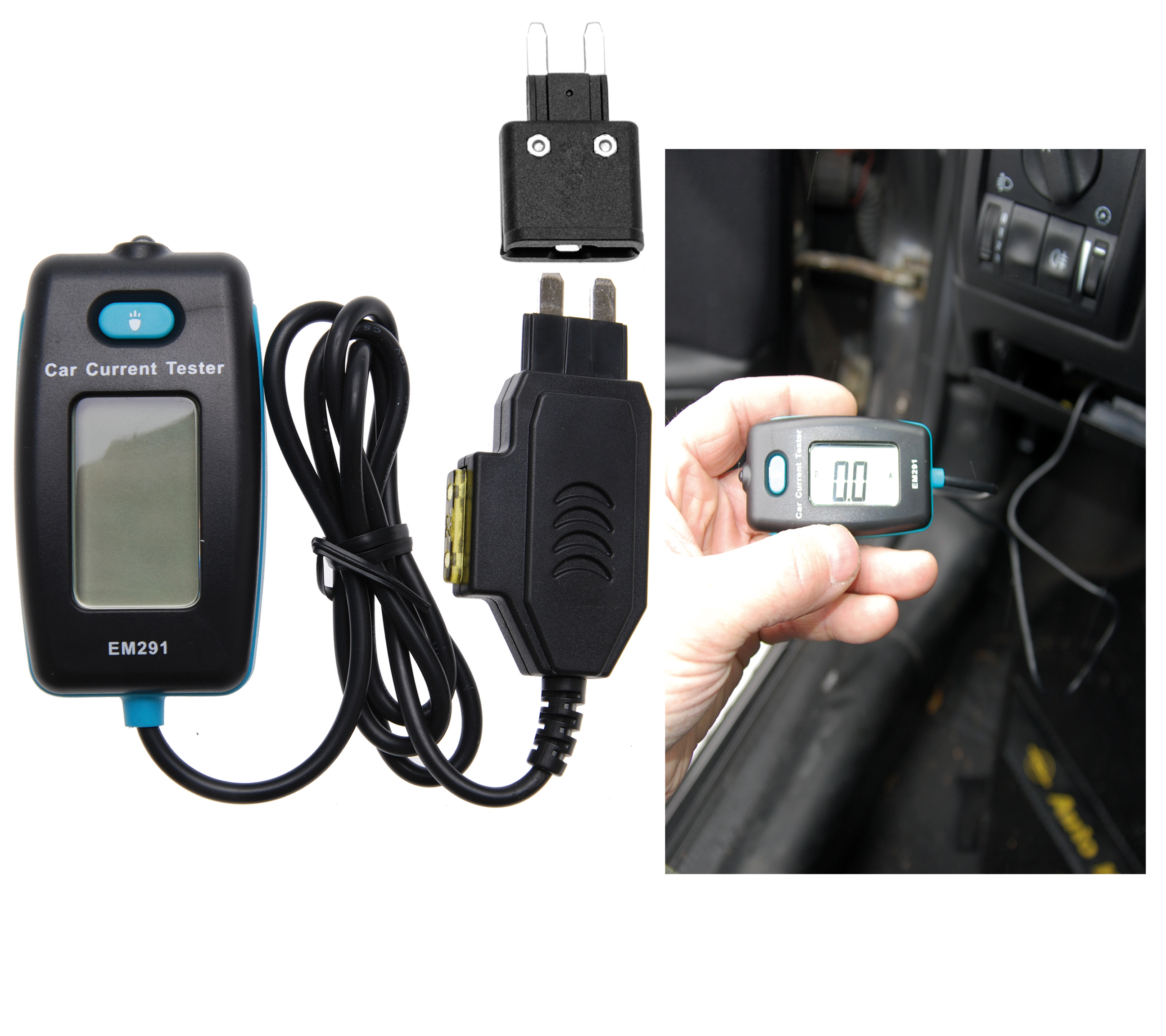 BGS Technic Digitales Amperemeter für Sicherungskontakte