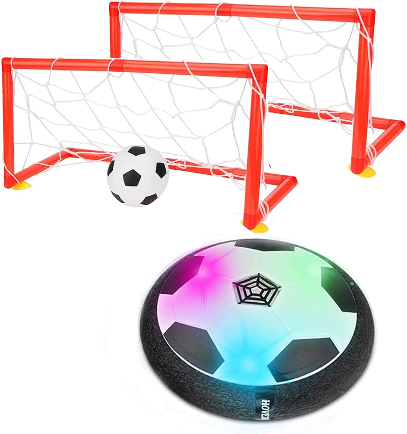 colmanda Air Fussball Spielzeug, Kinderspielzeug Fußball mit LED Beleuchtung und Musik, Air Power So