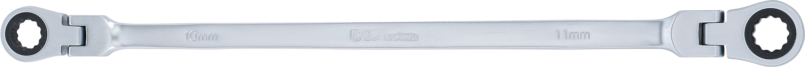 BGS Doppel-Ratschen-Gelenkschlüssel | SW 10 x 11 mm