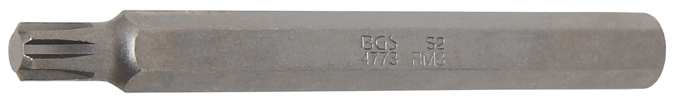 BGS Bit | Länge 100 mm | Antrieb Außensechskant 10 mm (3/8") | Keil-Profil (für RIBE) M8