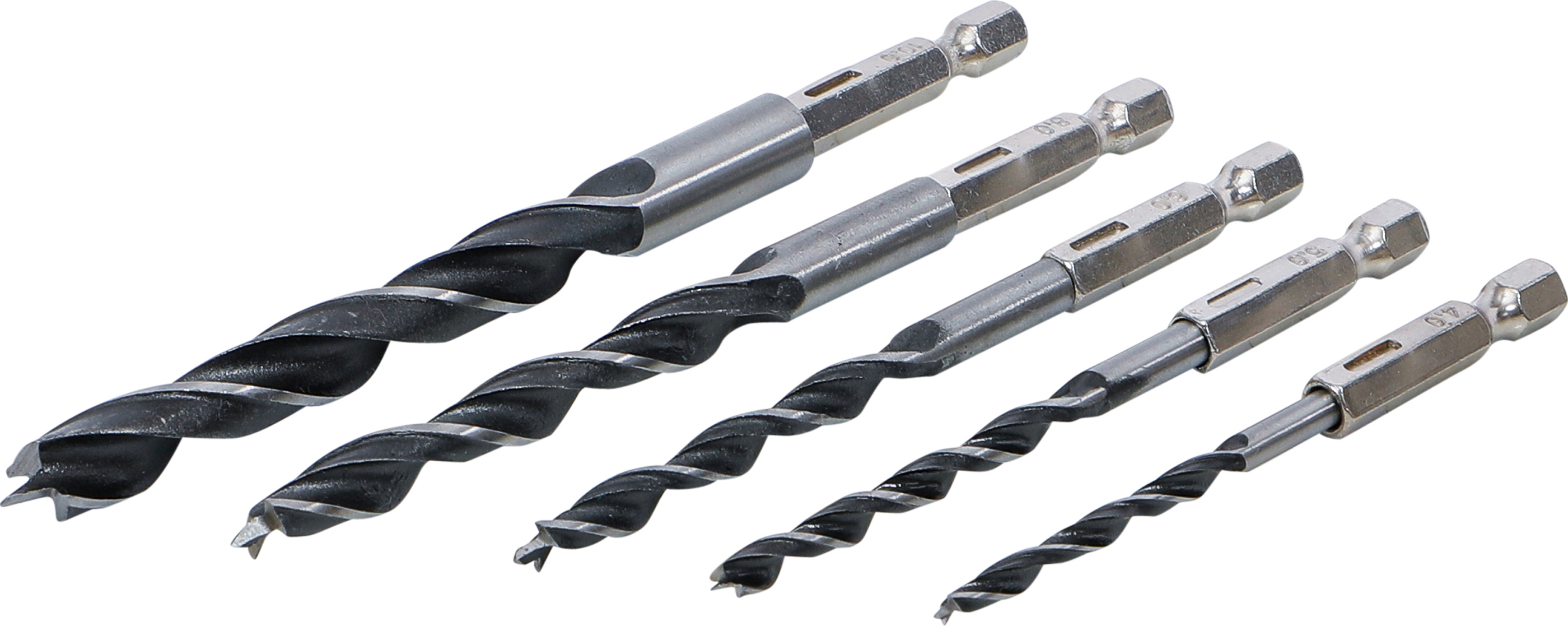 BGS Holzbohrer-Satz | 4 - 10 mm | Sechskantantrieb | 5-tlg.