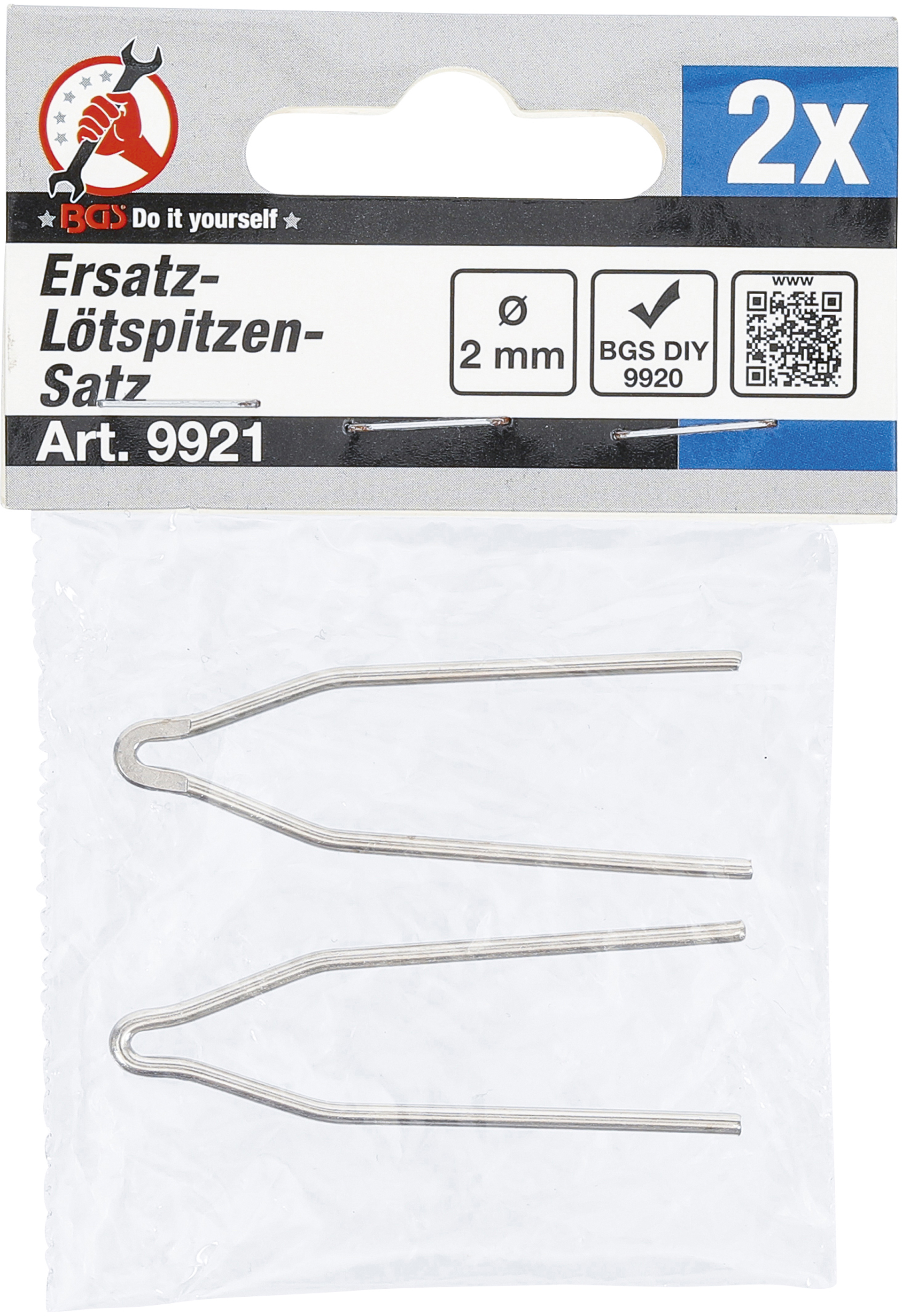 BGS Ersatz-Lötspitzen-Satz | Ø 2 mm | für Art. 9920 | 2-tlg.