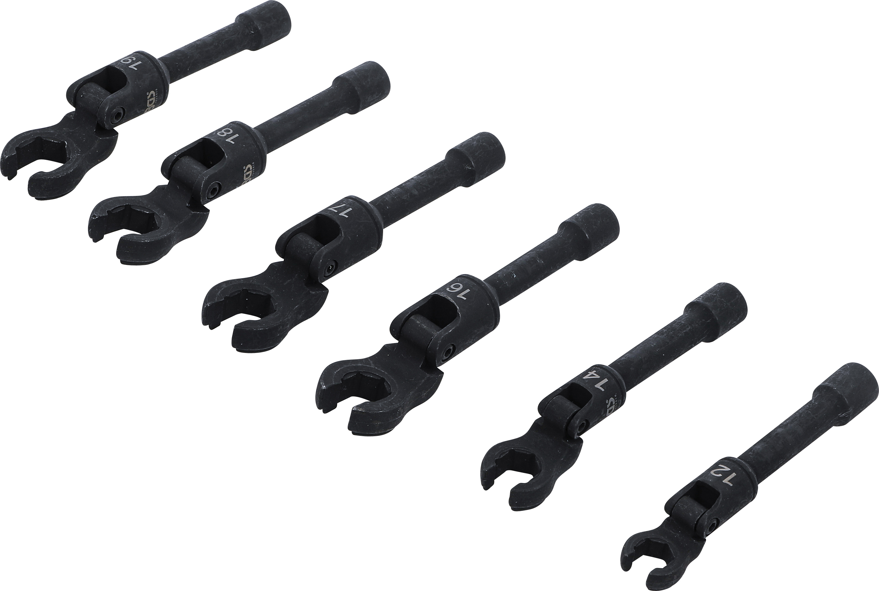 BGS Hahnenfußschlüssel-Satz | Antrieb Innenvierkant 10 mm (3/8") | mit Gelenk | 6-tlg.