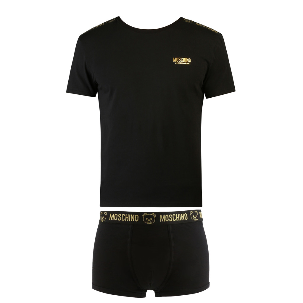 Moschino Underwear Herren Boxershort + T-Shirt Geschenk Set Gr. XL