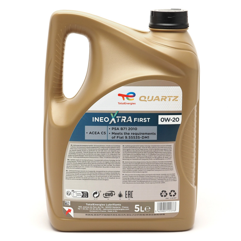 0W-20 Total Quartz Ineo Xtra First Motoröl 5 Liter