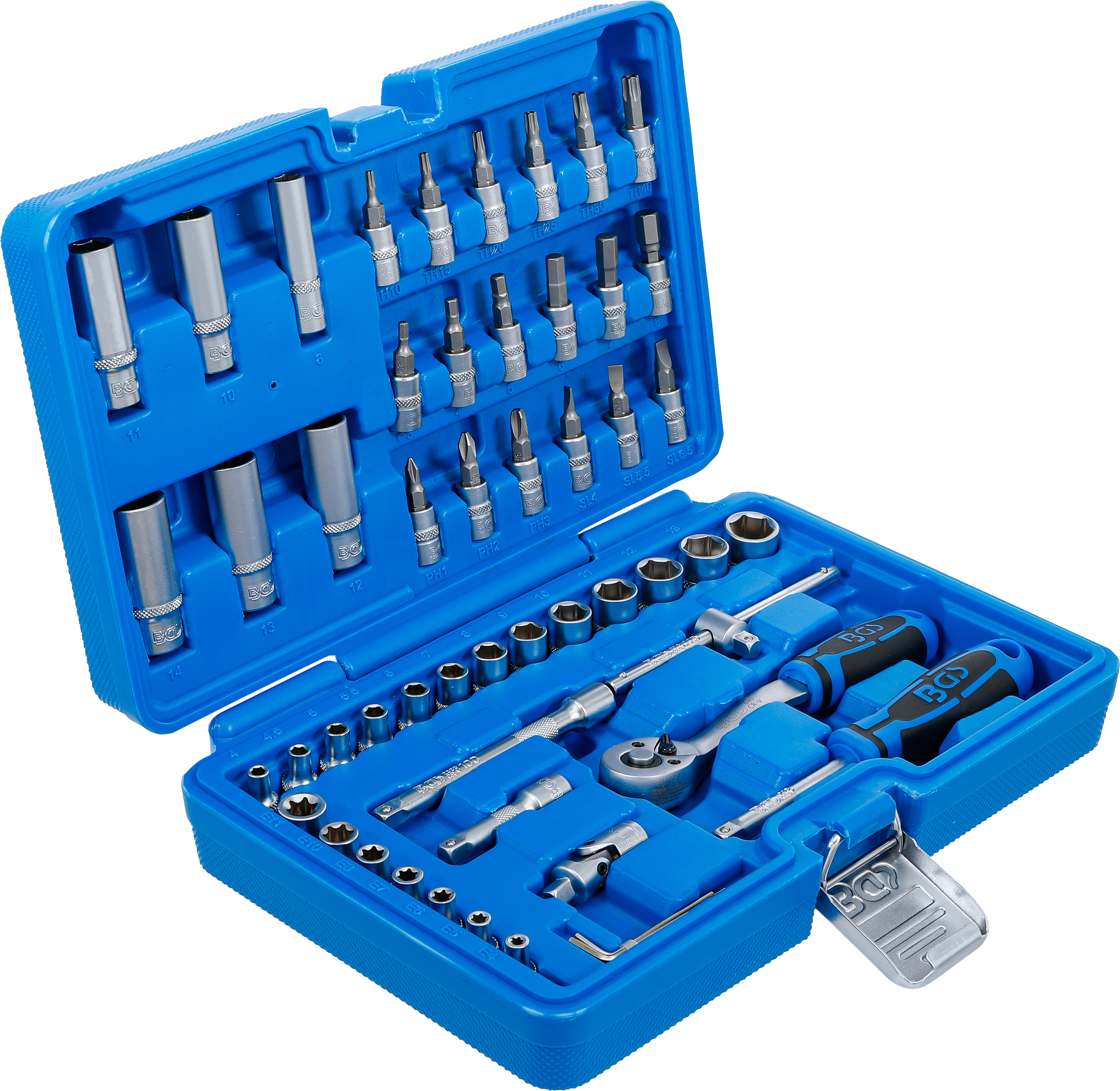 BGS Steckschlüssel-Satz | Antrieb 6,3 mm (1/4") | 53-tlg.