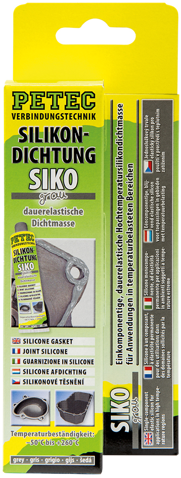 Petec Hochtemperatursilikon SIKO grau 70 ml Tube