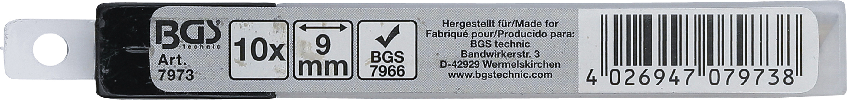 BGS Ersatzklingen-Satz | 9 mm | 10-tlg.