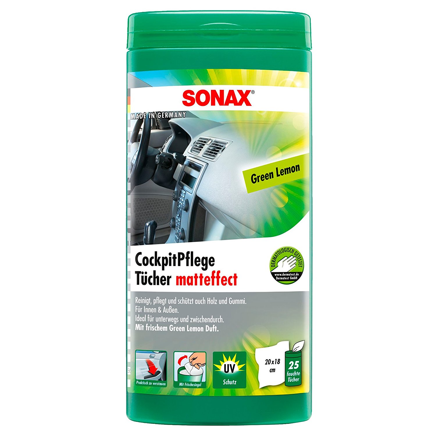 Sonax CockpitPflegetücher matteffect Green Lemon 25 Stk