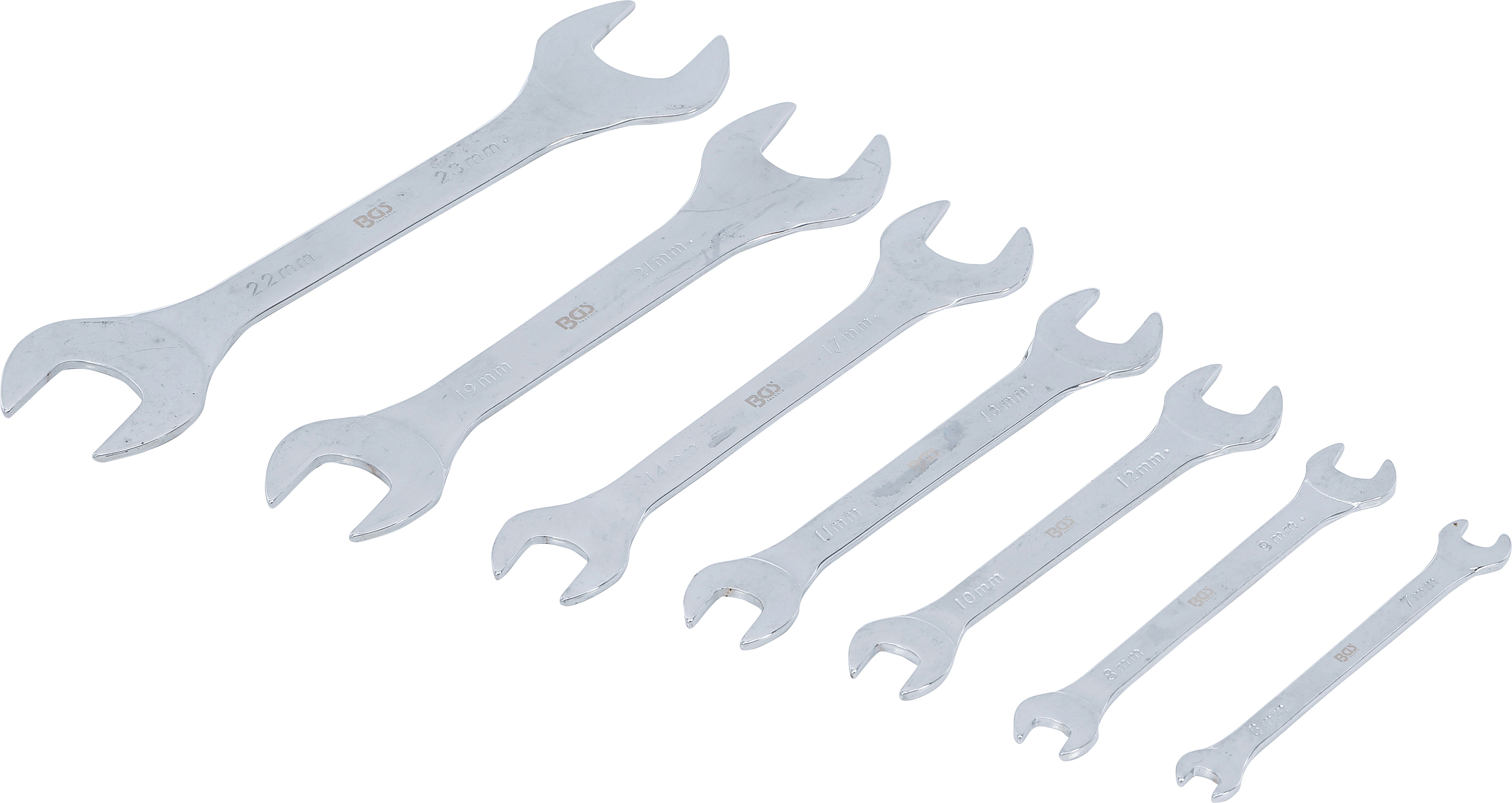 BGS Doppel-Maulschlüssel-Satz | extra flach | SW 6 - 23 mm | 7-tlg.