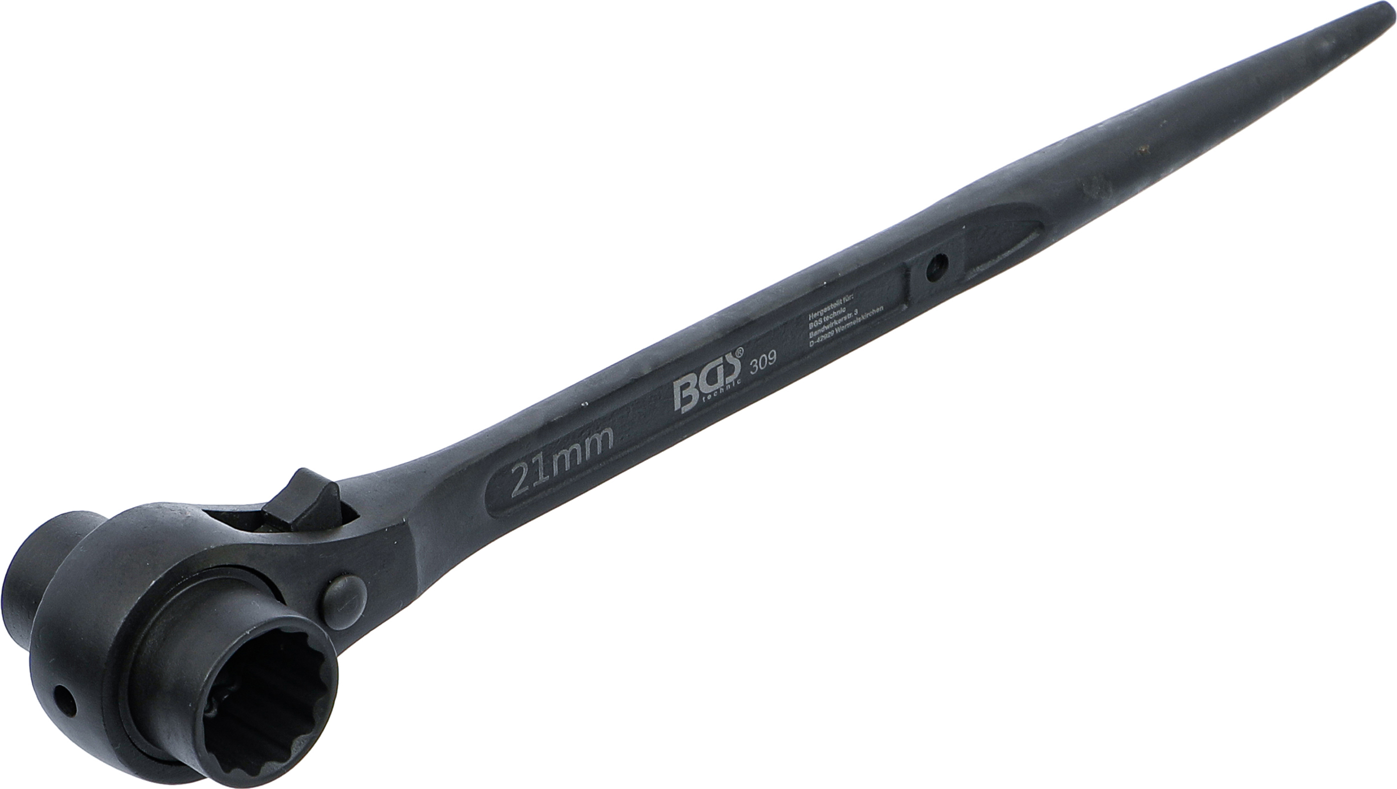 BGS Gerüstbauer-Knarre | SW 17 x 21 mm