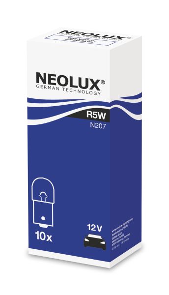 Neolux N207 Kugellampe 12V 5W R5W BA15s 10er Pack