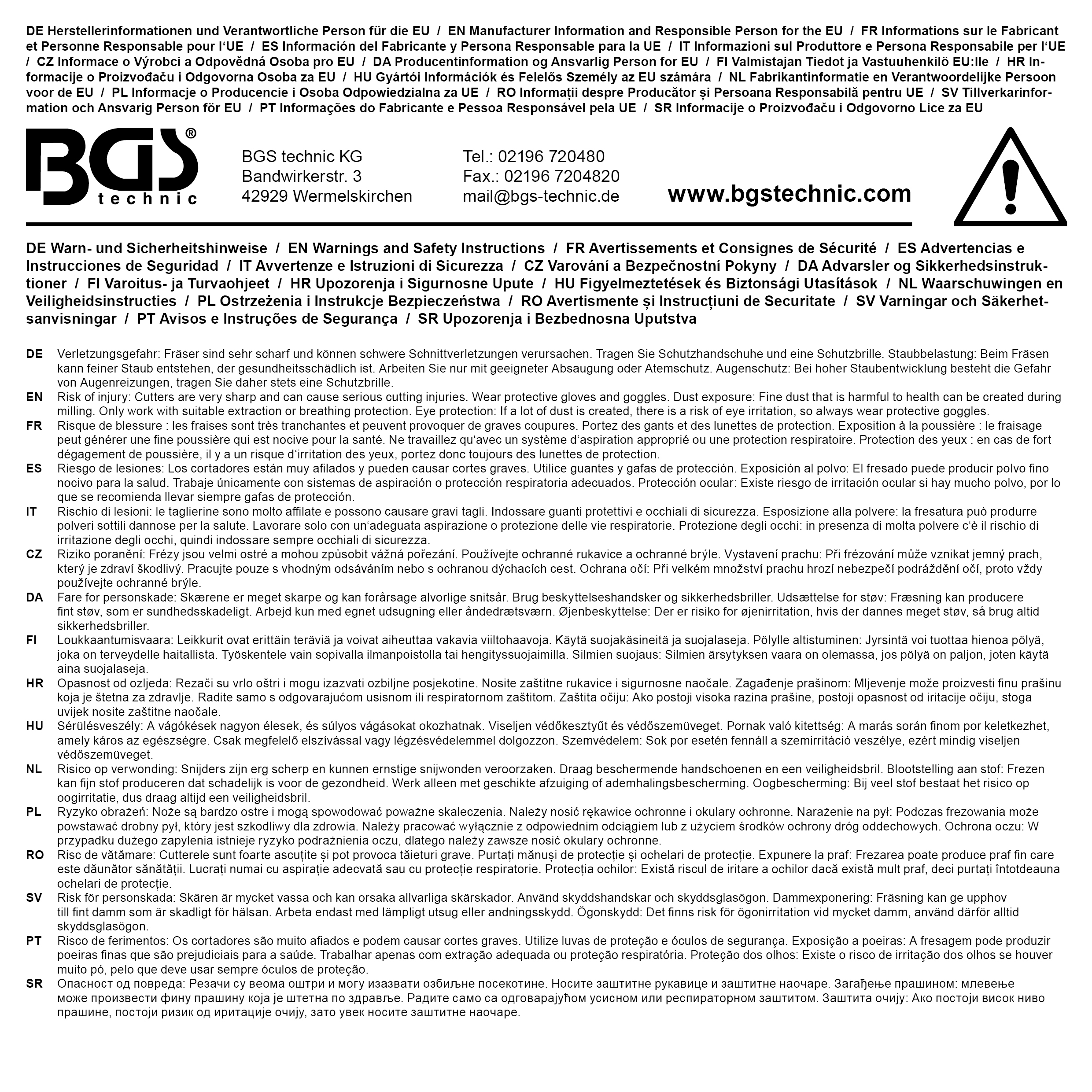 BGS Schweisspunkt-Bohrer / Fräser-Satz | 10-tlg.