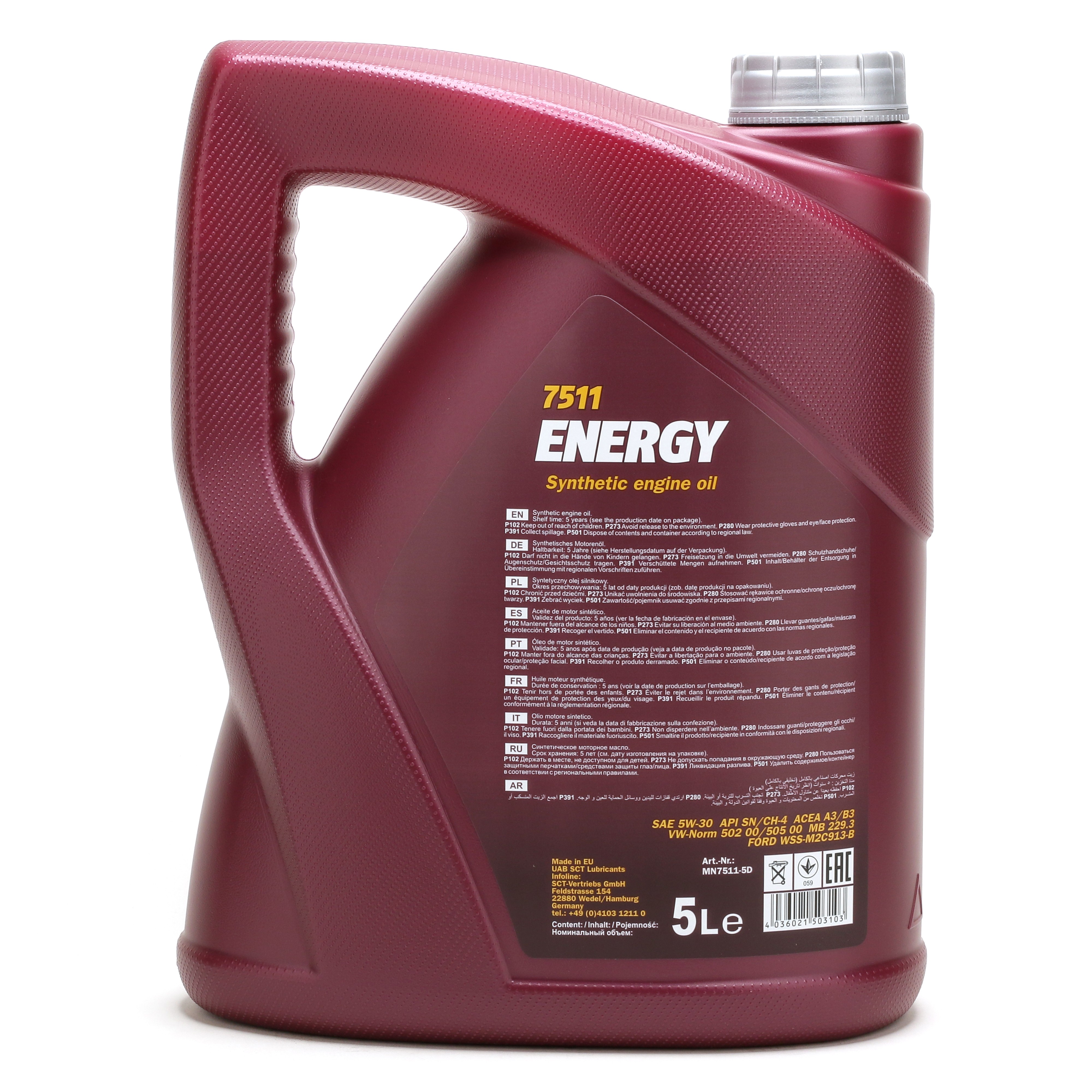 5W-30 Mannol 7511 Energy Motoröl 5 Liter