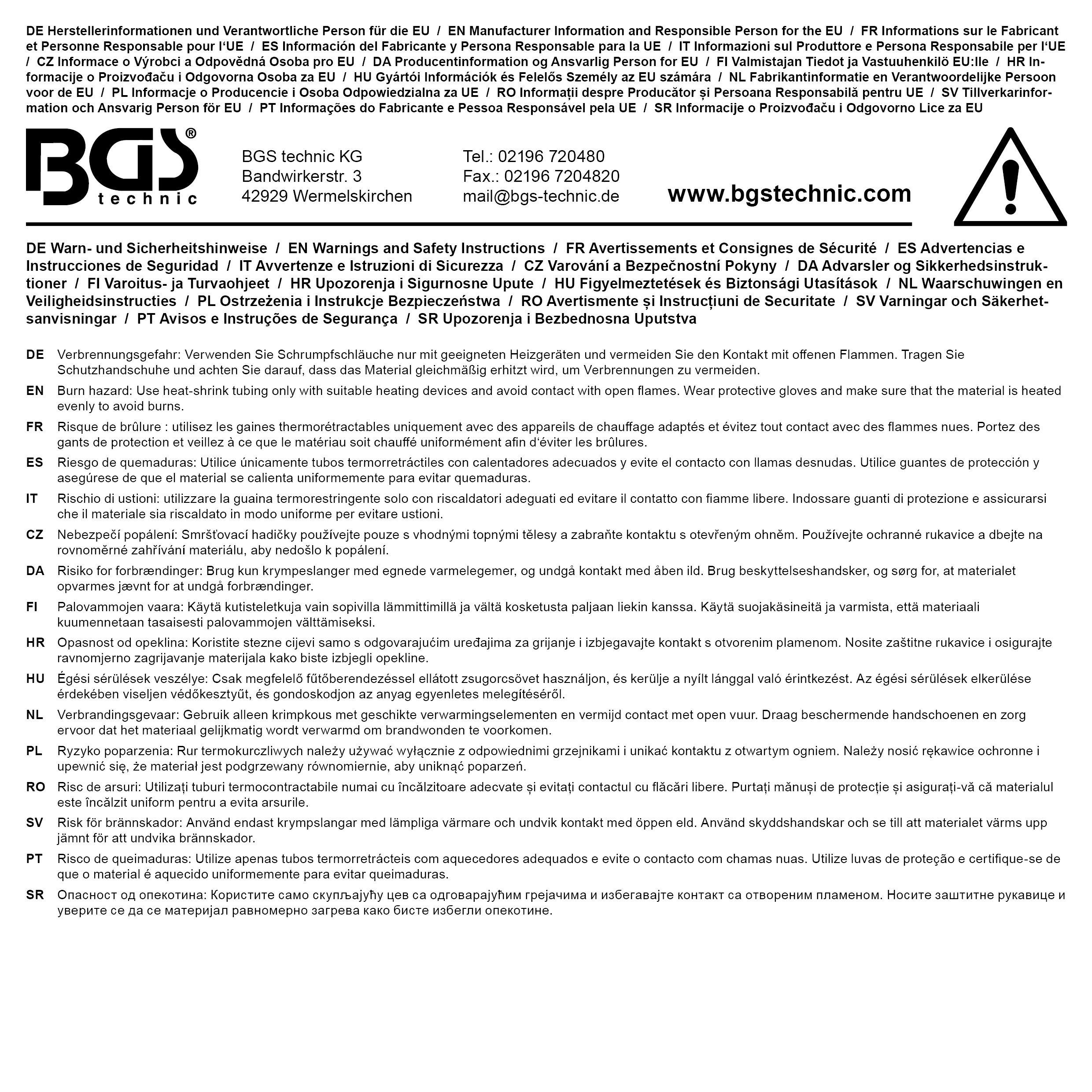 BGS Schrumpfschlauch-Sortiment | schwarz | 127-tlg.