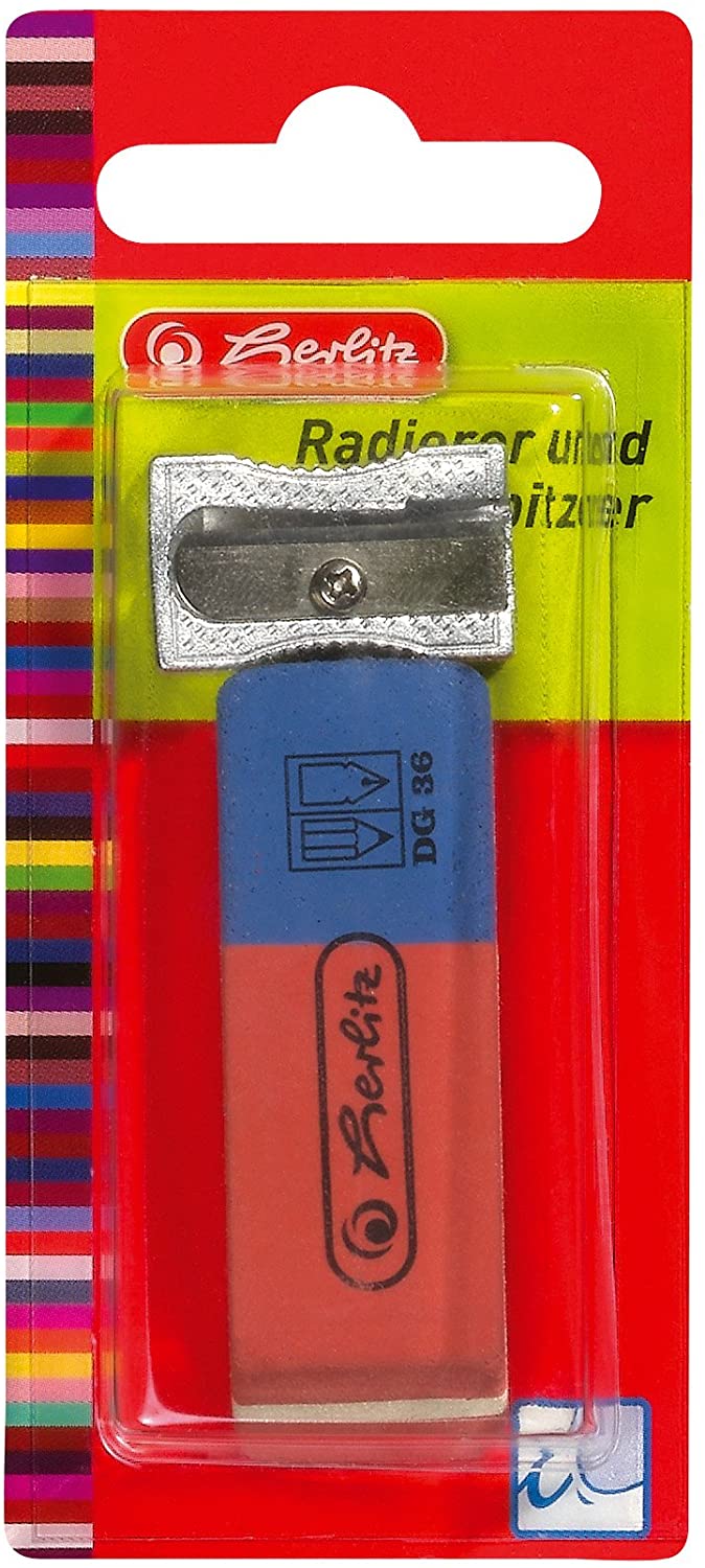 Herlitz Radierer DG36 und Anspitzer Metall Set