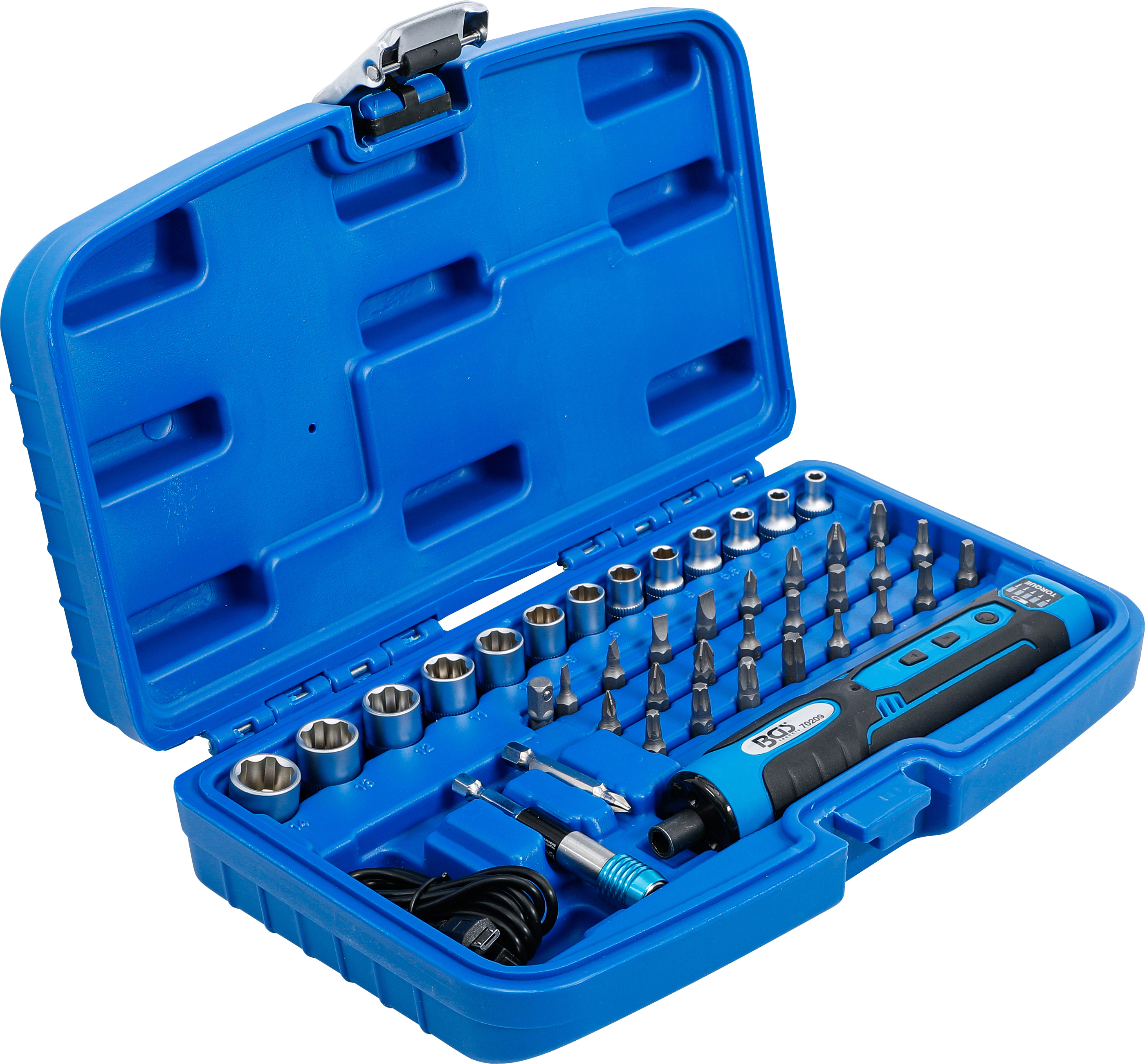 BGS Technic Akku Schraubendreher inkl Bit- und Steckschlüssel Satz 41tlg