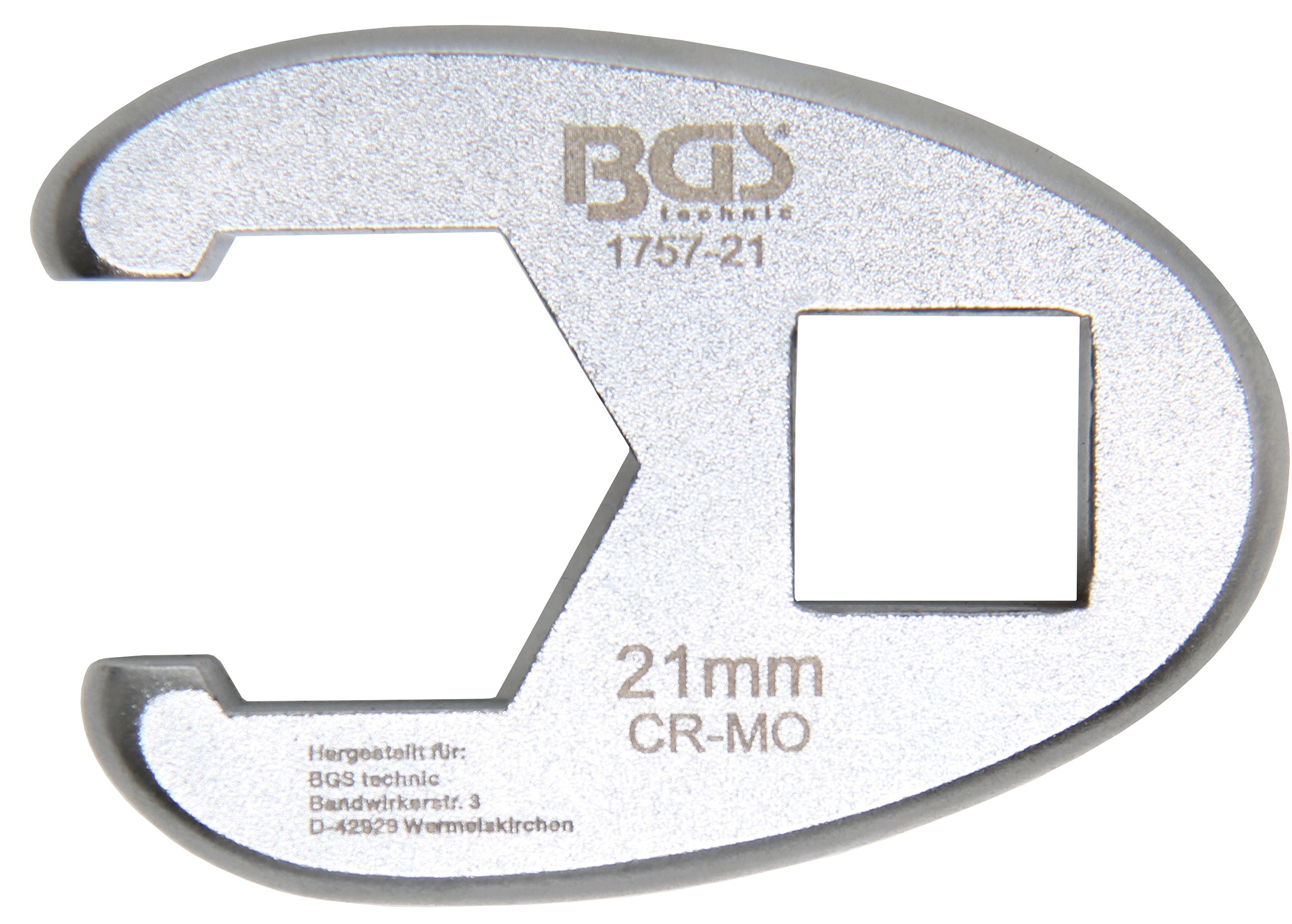 BGS Hahnenfußschlüssel | Antrieb Innenvierkant 12,5 mm (1/2") | SW 21 mm