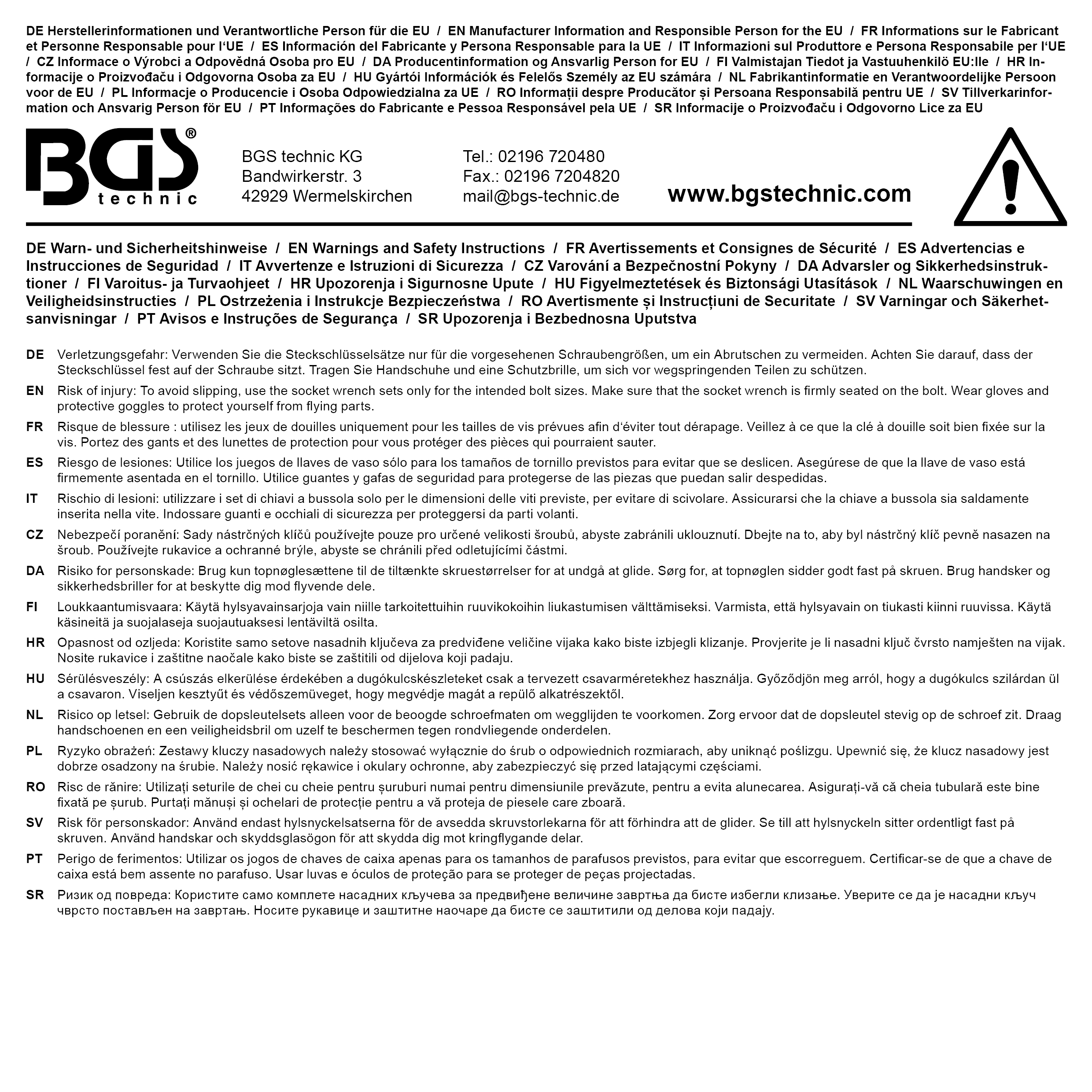 BGS Durchsteck-Bit- und Steckschlüssel-Satz | 44-tlg.