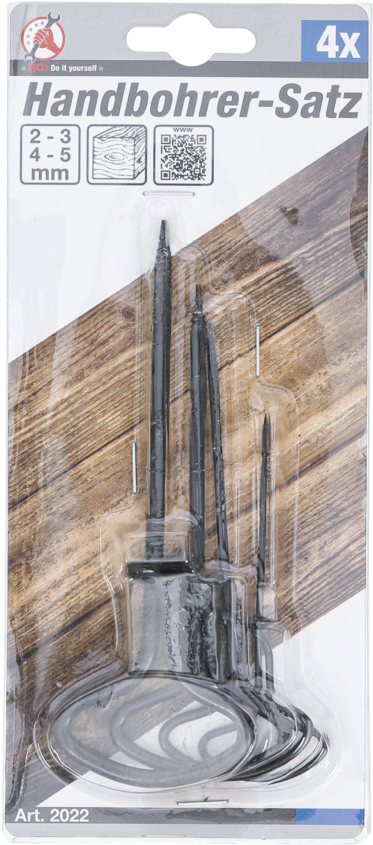 BGS Handbohrer-Satz | 2,5 - 5 mm | 4-tlg.