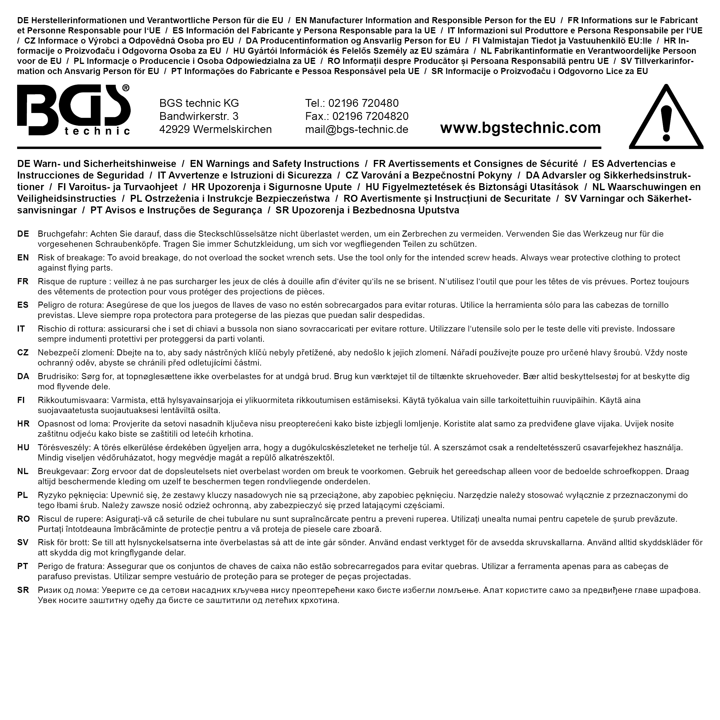BGS Steckschlüssel-Satz | Antrieb 25 mm (1") | SW 36 - 80 mm | 15-tlg.