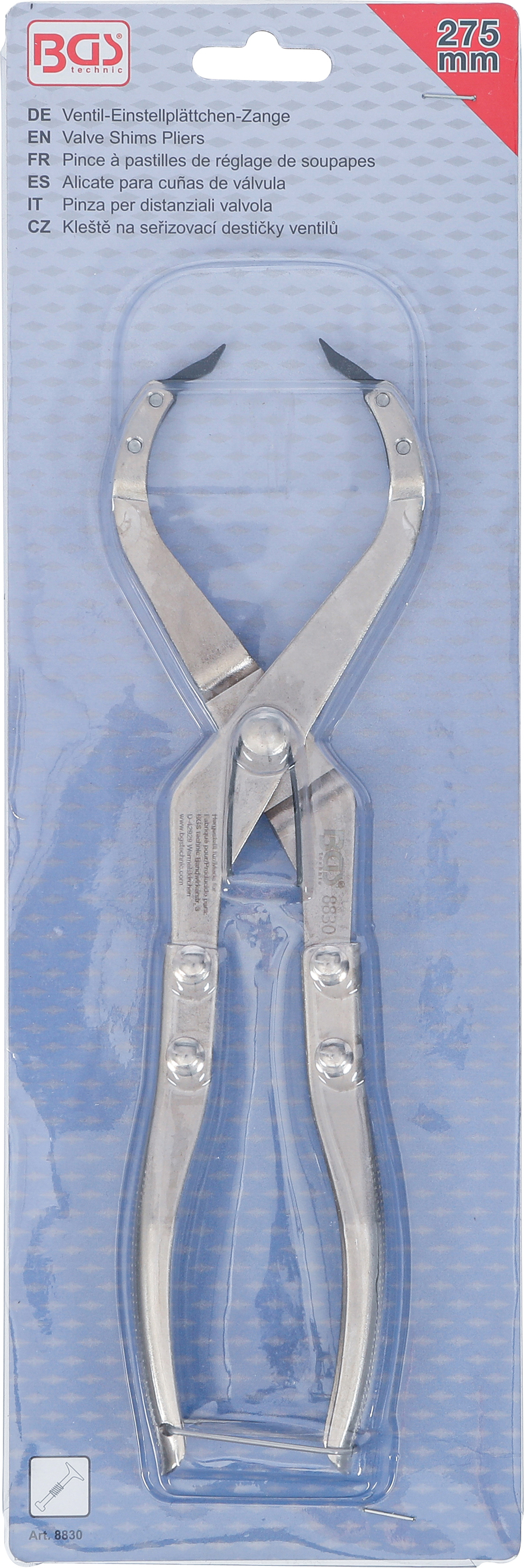 BGS Ventil-Einstellplättchen-Zange | 275 mm