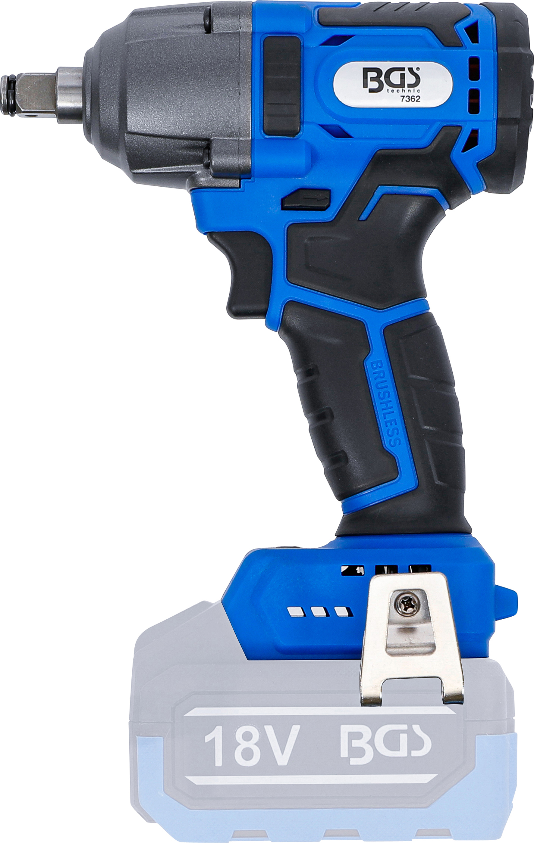BGS Akku-Schlagschrauber | bürstenlos | 12,5 mm (1/2") | 400 Nm | 18 V | ohne Akku