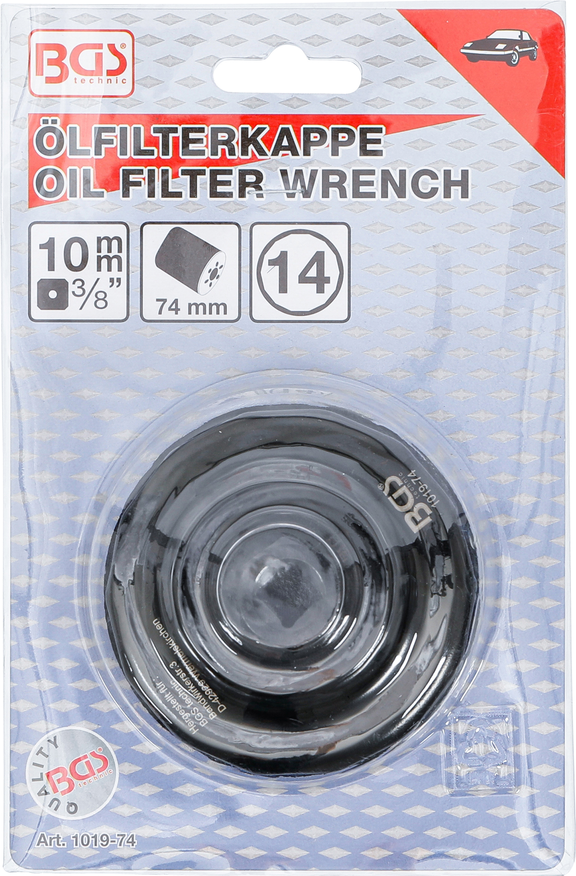 BGS Ölfilterschlüssel | 14-kant | Ø 74 mm | für Mercedes-Benz, VW