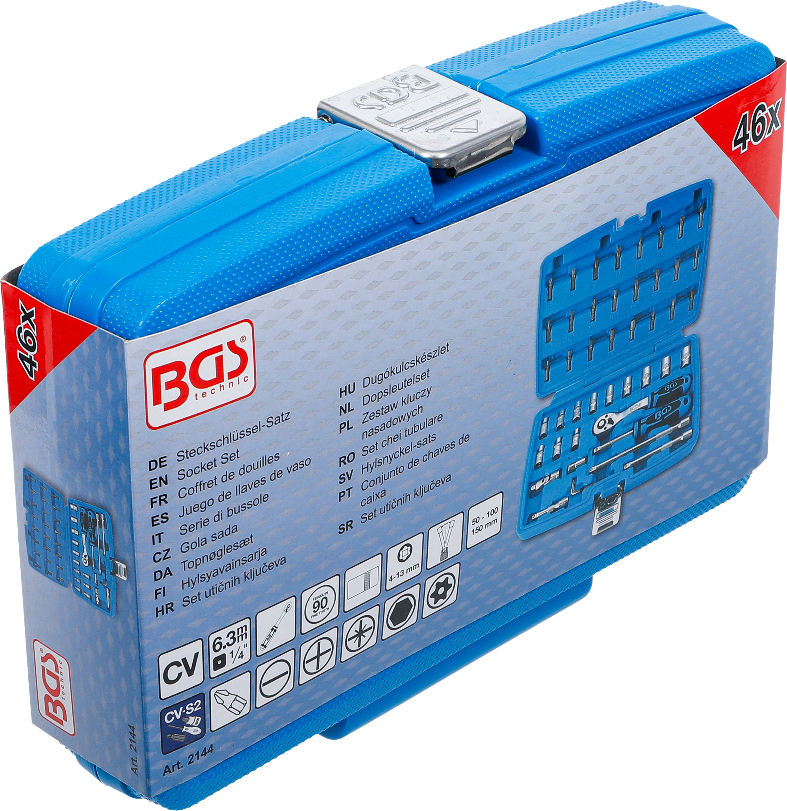 BGS Steckschlüssel-Satz | Antrieb 6,3 mm (1/4") | 46-tlg.