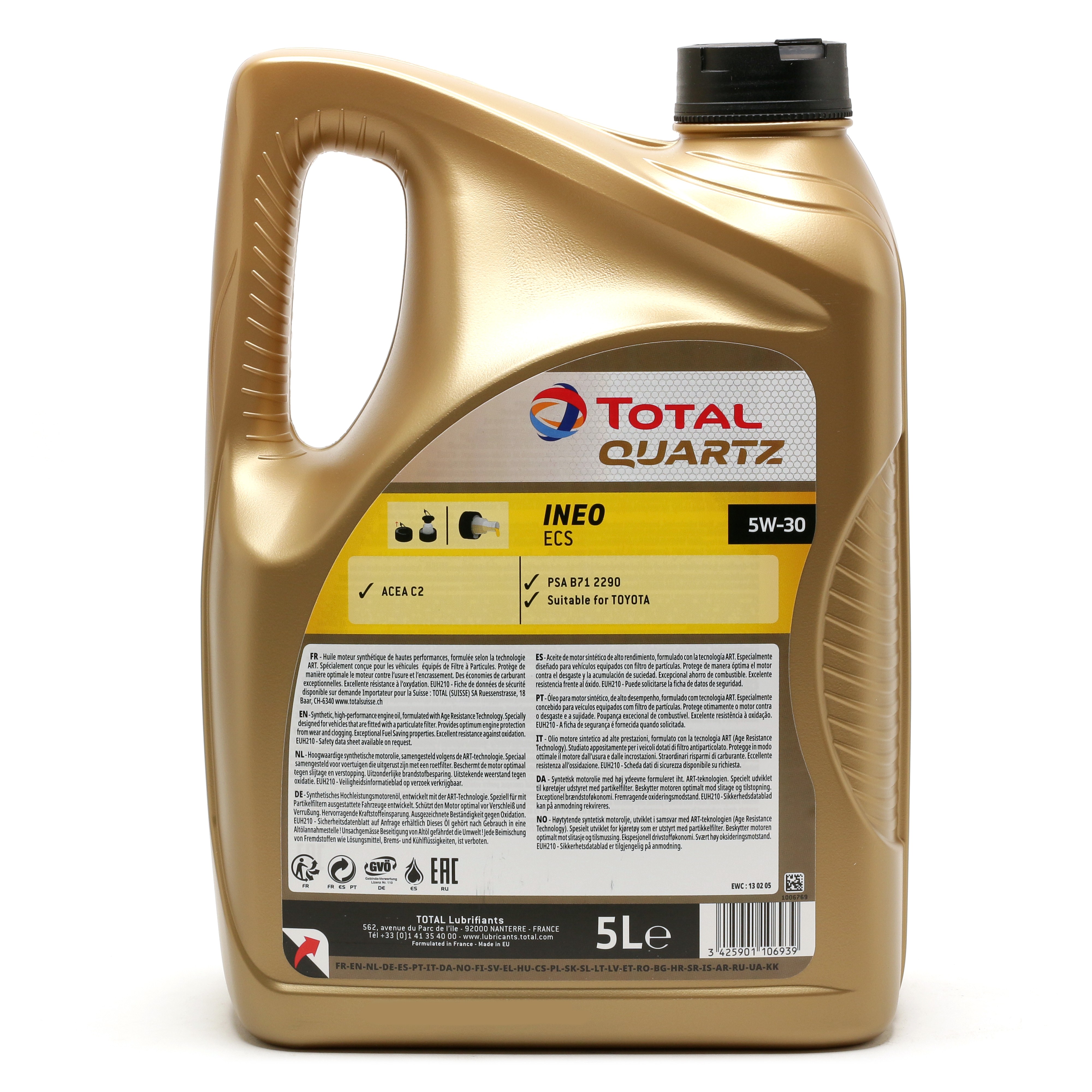 5W-30 Total Quartz Ineo ECS Motoröl 5 Liter