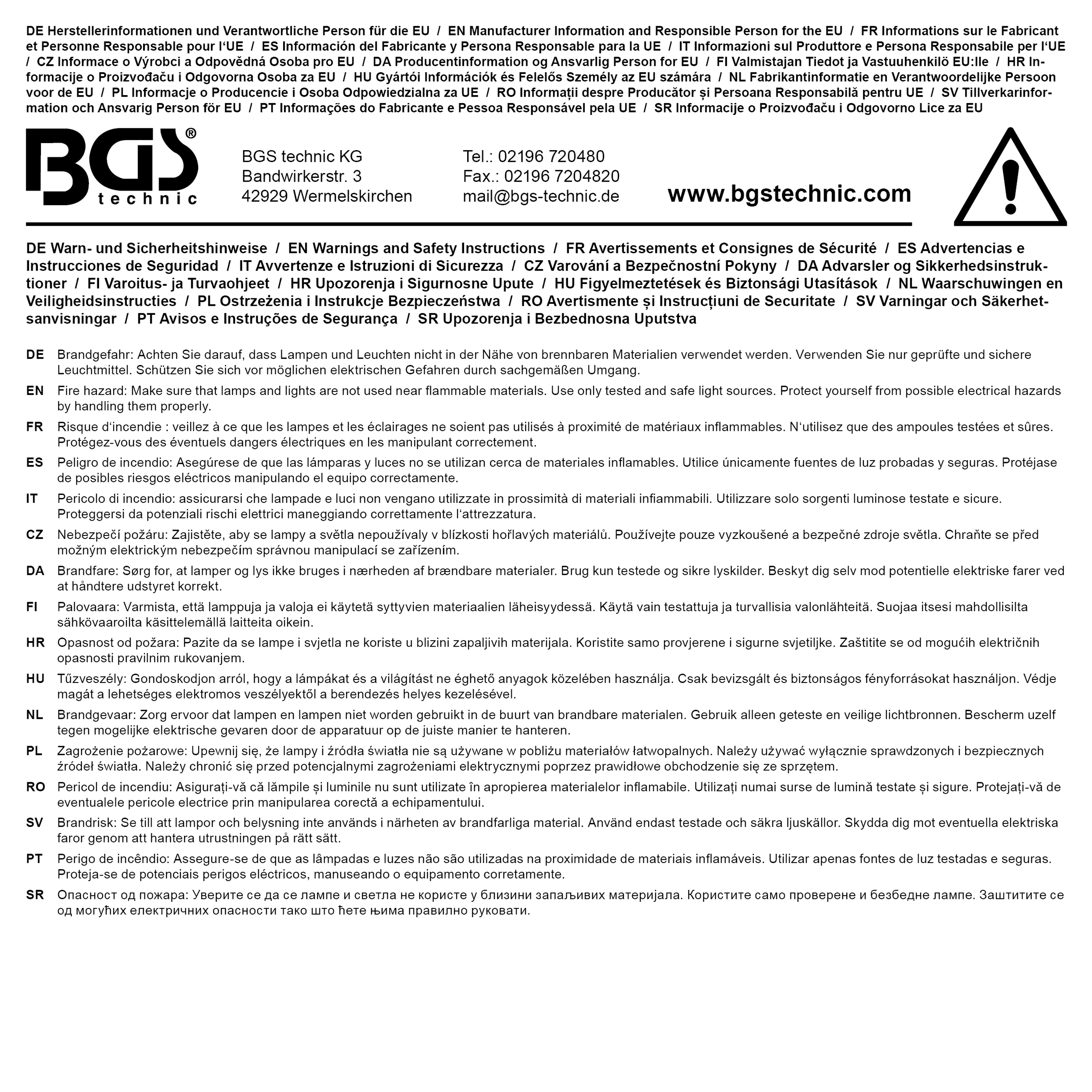 BGS Akku-Knicklampe | COB-LED | 6,5 W | mit Ladestation