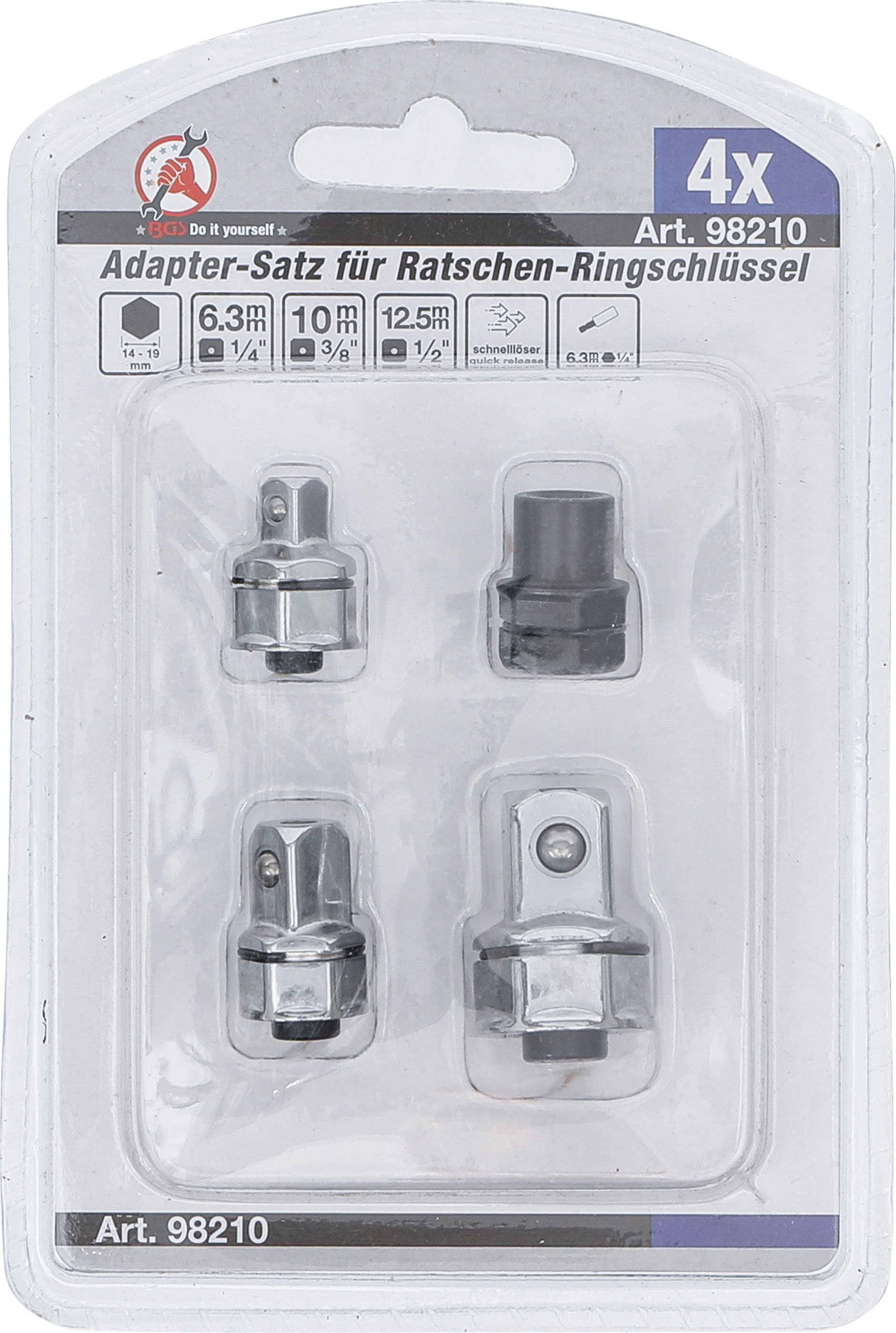 BGS Adapter-Satz für Ratschen-Ringschlüssel | 4-tlg.