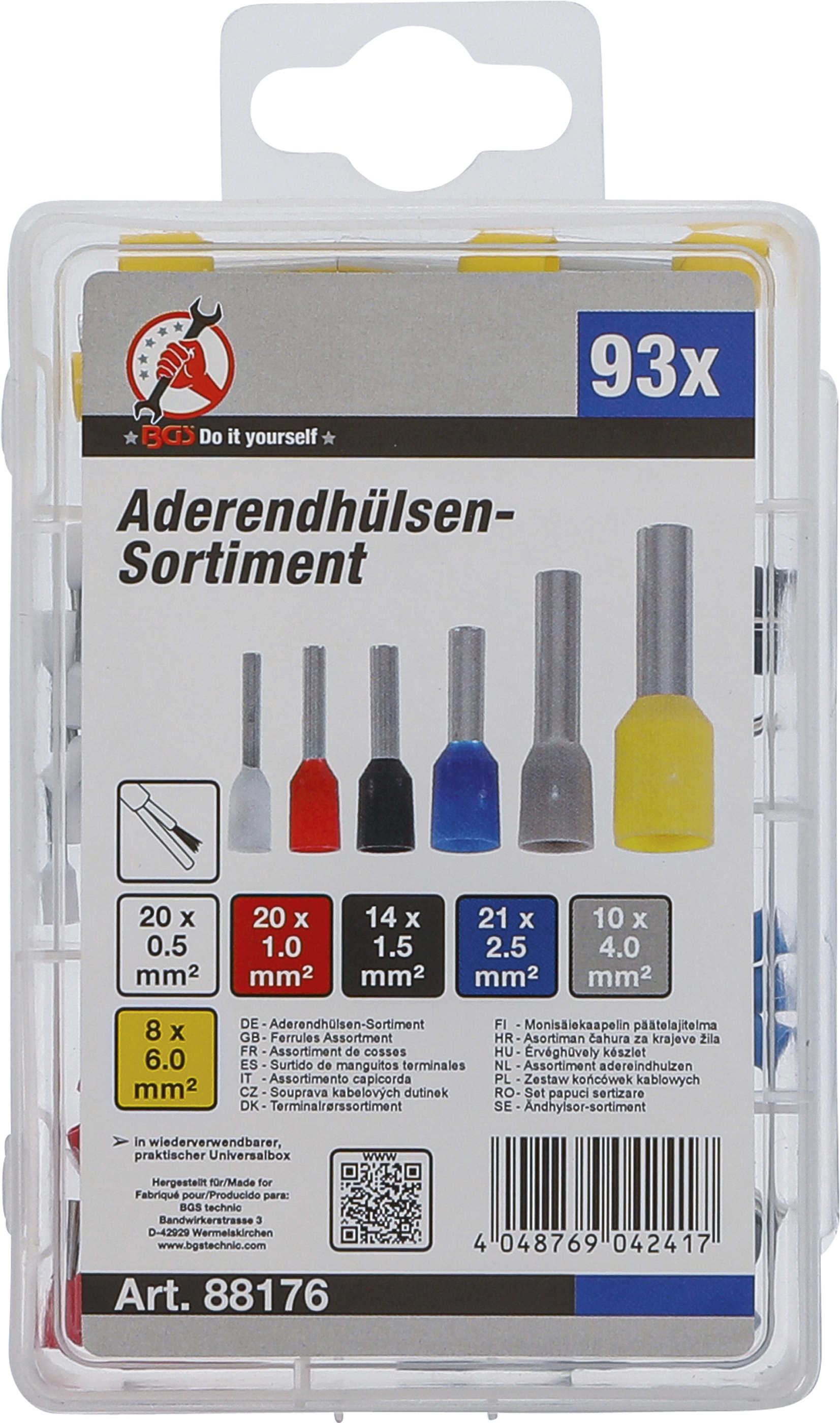 BGS Aderendhülsen-Sortiment | isoliert | 93-tlg.