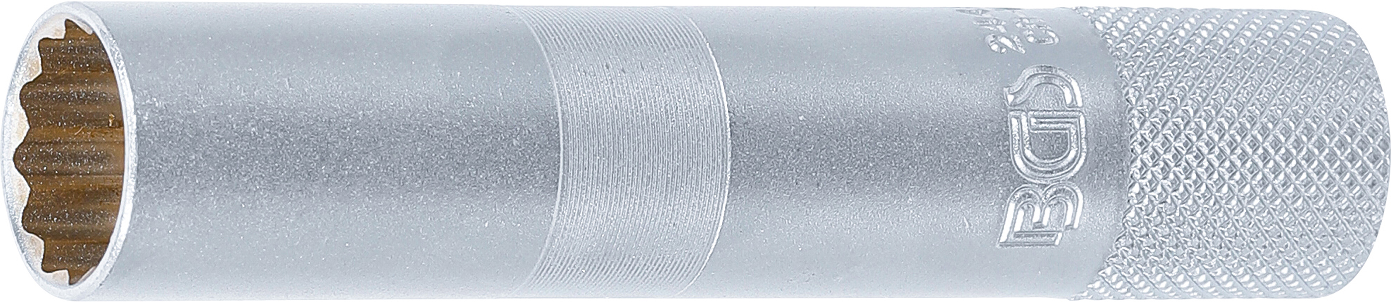 BGS Zündkerzen-Einsatz mit Magnet, Zwölfkant, lang | Antrieb Innenvierkant 10 mm (3/8") | SW 14 mm
