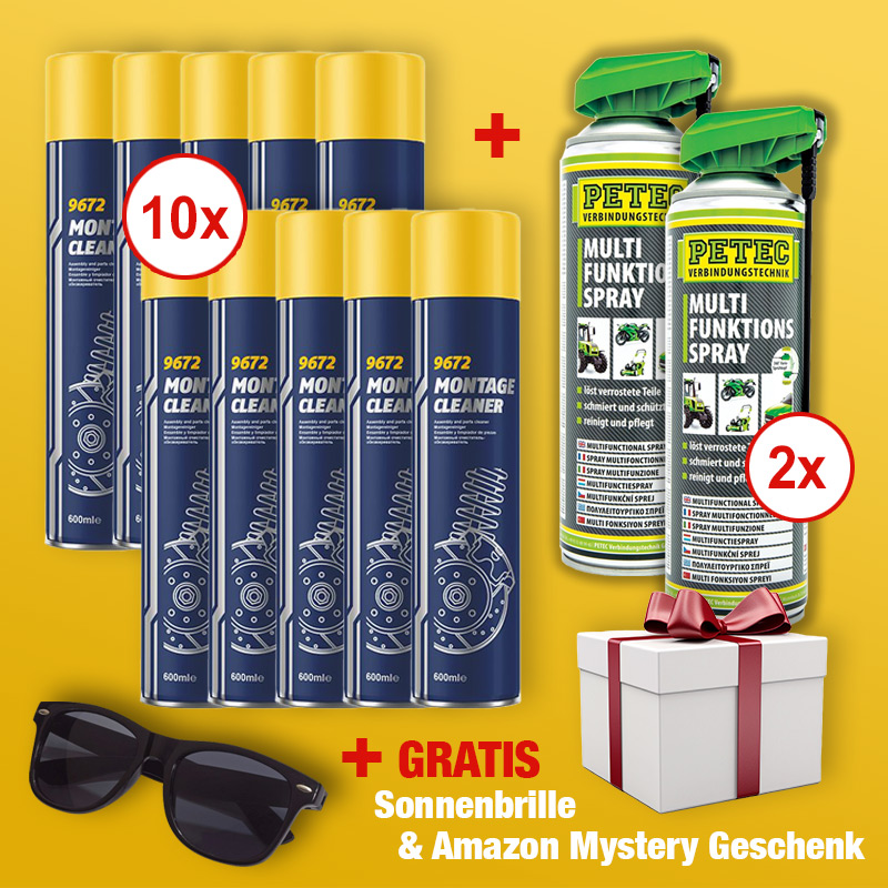 Mannol Bremsenreiniger Super DEAL + Multifunktionsspray Sonnenbrille Mystery Geschenk