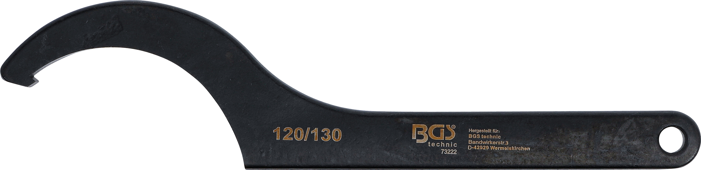 BGS Hakenschlüssel mit Nase | 120 - 130 mm BGS Hakenschlüssel mit Nase | 120 - 130 mm