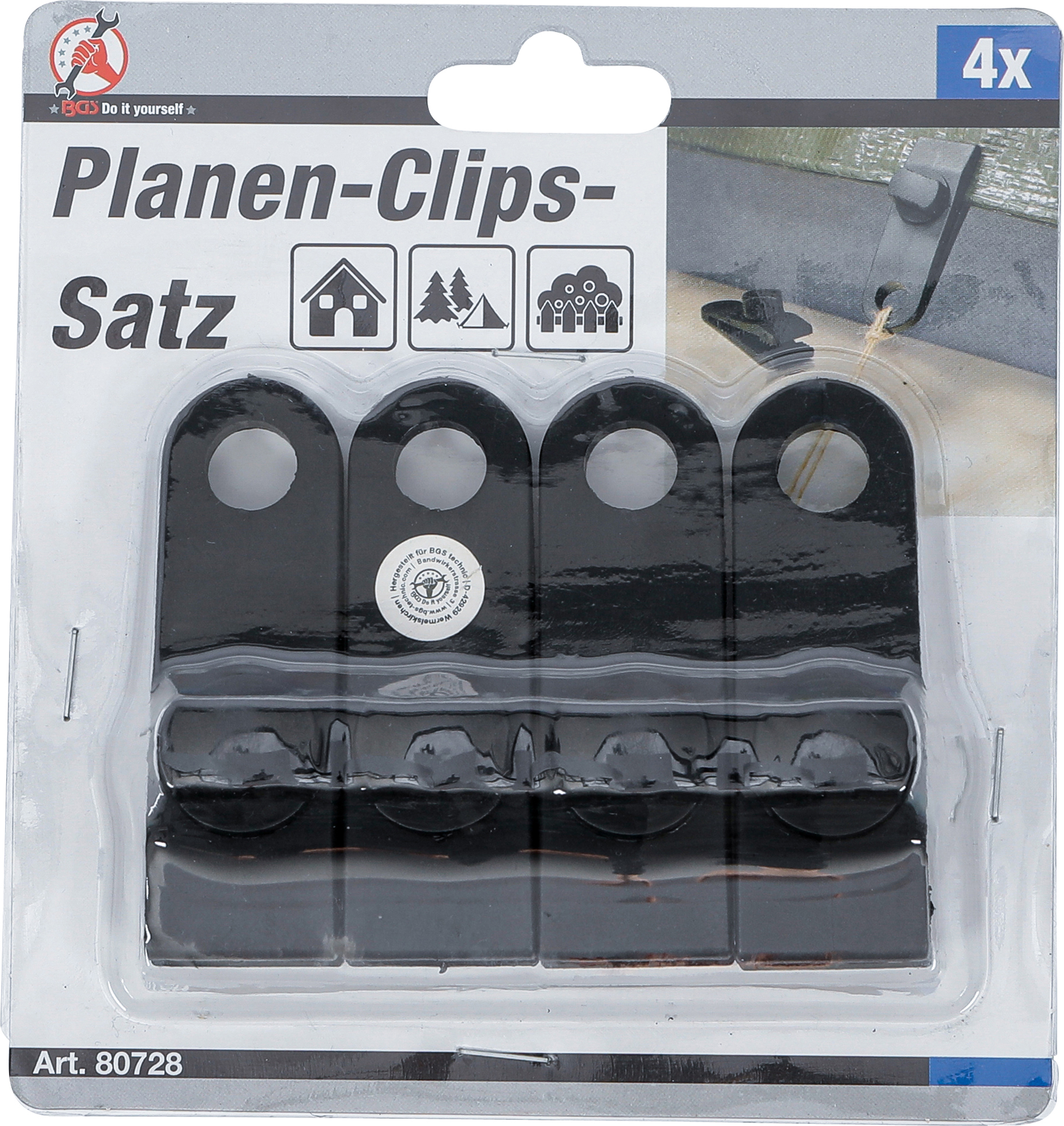 BGS Planen-Clips-Satz | 4-tlg.