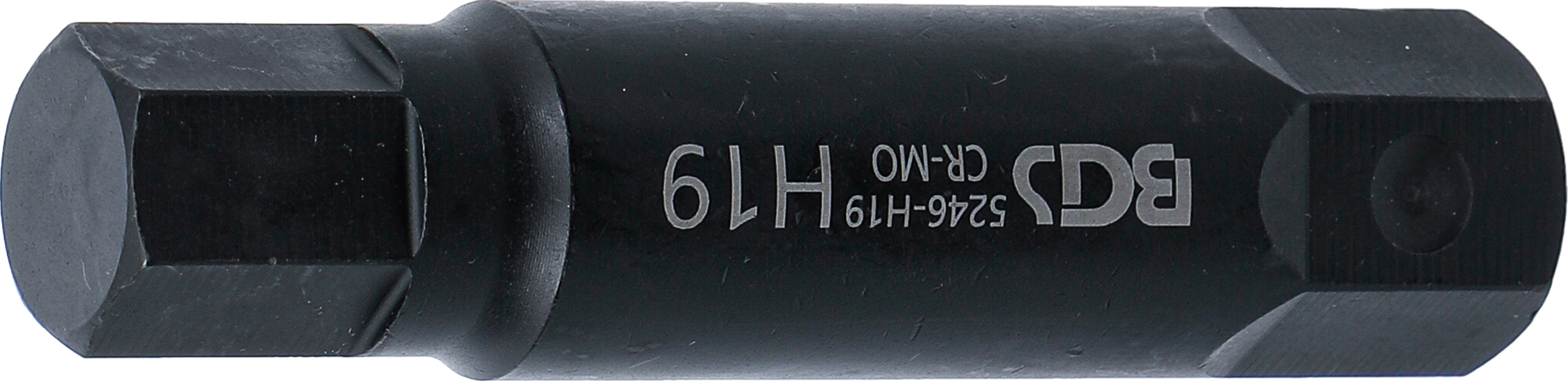 BGS Bit | Länge 100 mm | Antrieb Außensechskant 22 mm | Innensechskant 19 mm