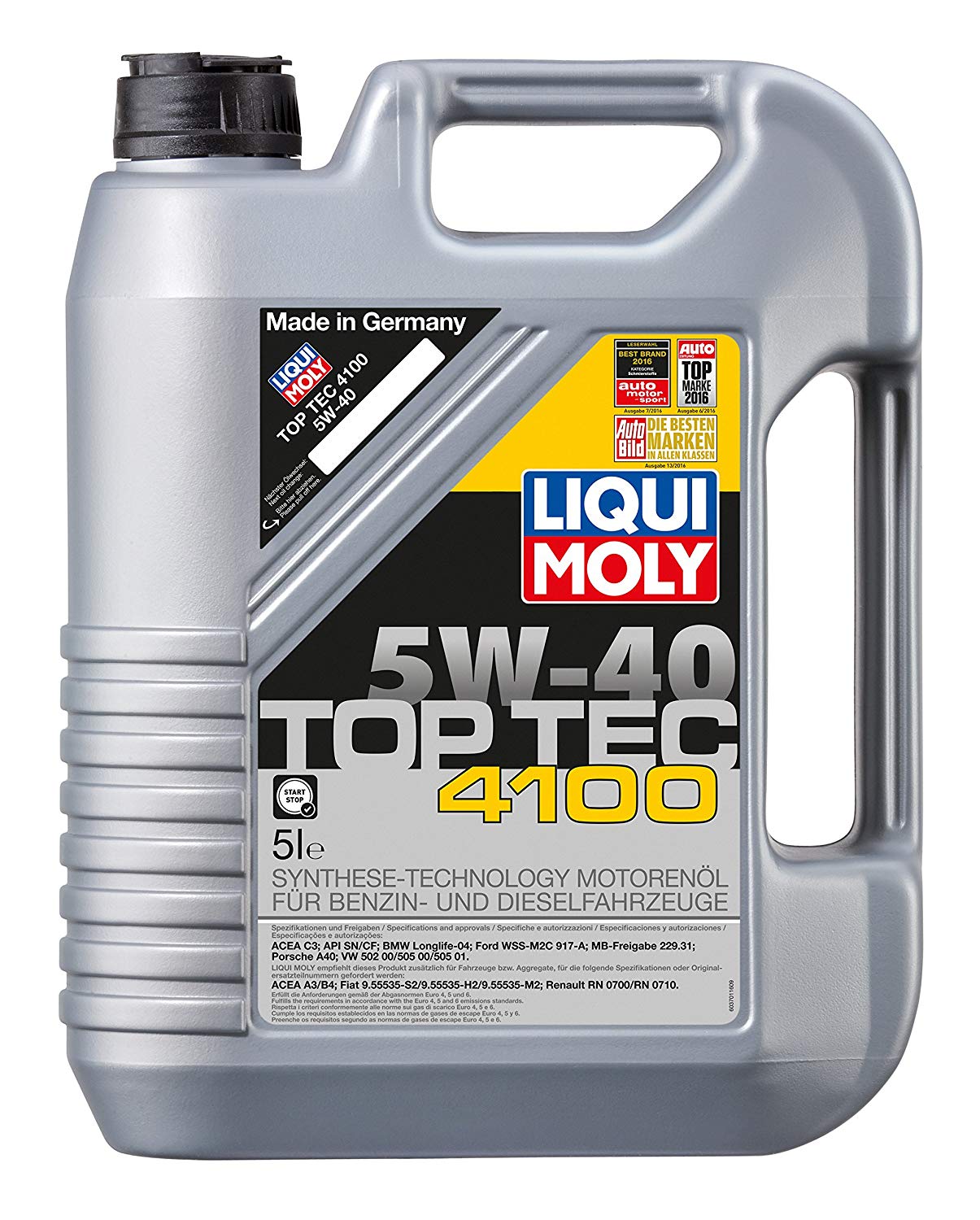 5W-40 Liqui Moly Top Tec 4100 Motoröl 5 Liter