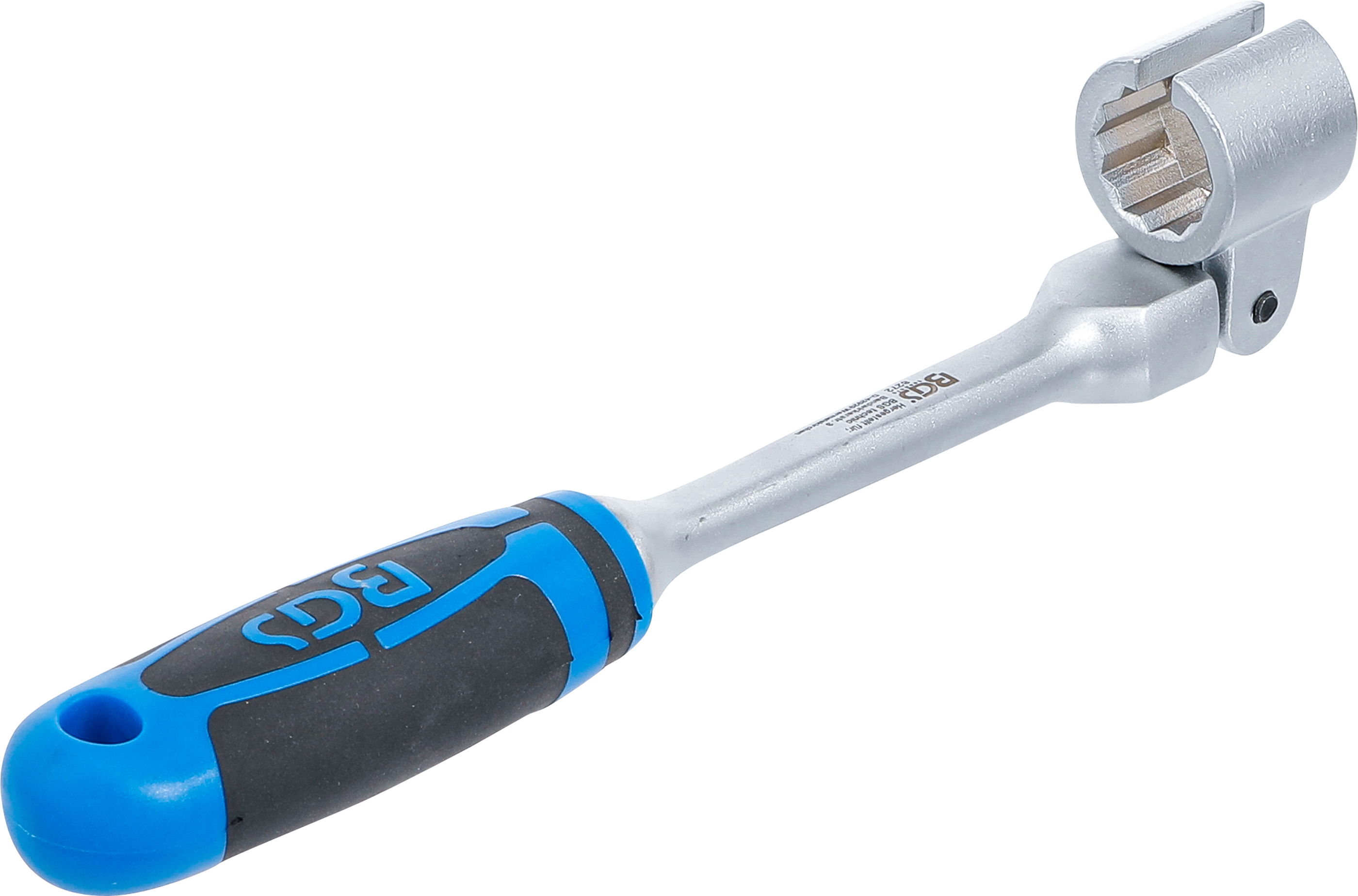 BGS Spezial-Ringschlüssel für Lambdasonden, kippbar, mit Griff | SW 22 mm